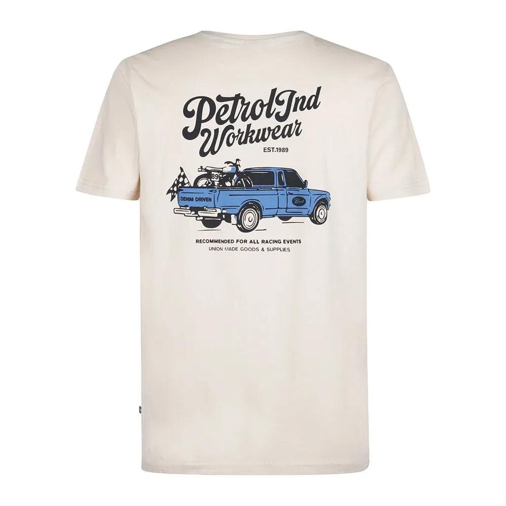 T-Shirt Blanc/Bleu Homme Petrol Industries Classic 2