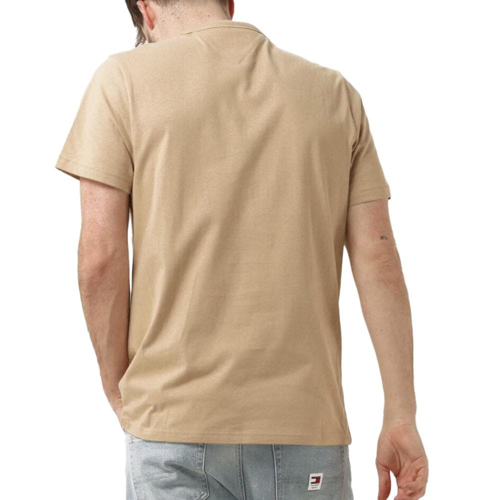 T-shirt Beige Homme Tommy Jeans Slim RIB Detail 2