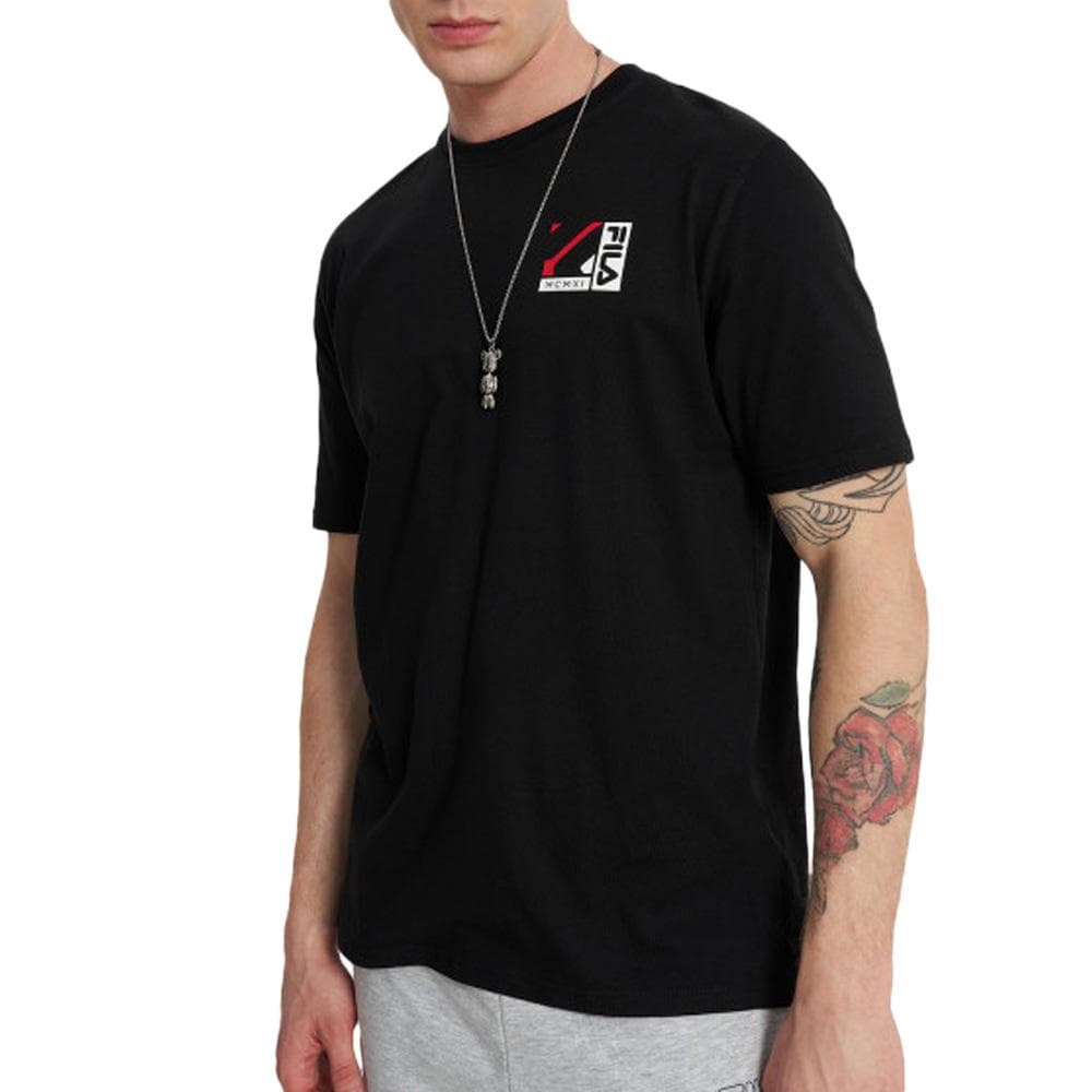 T-shirt Noir Homme Fila Graphic 1