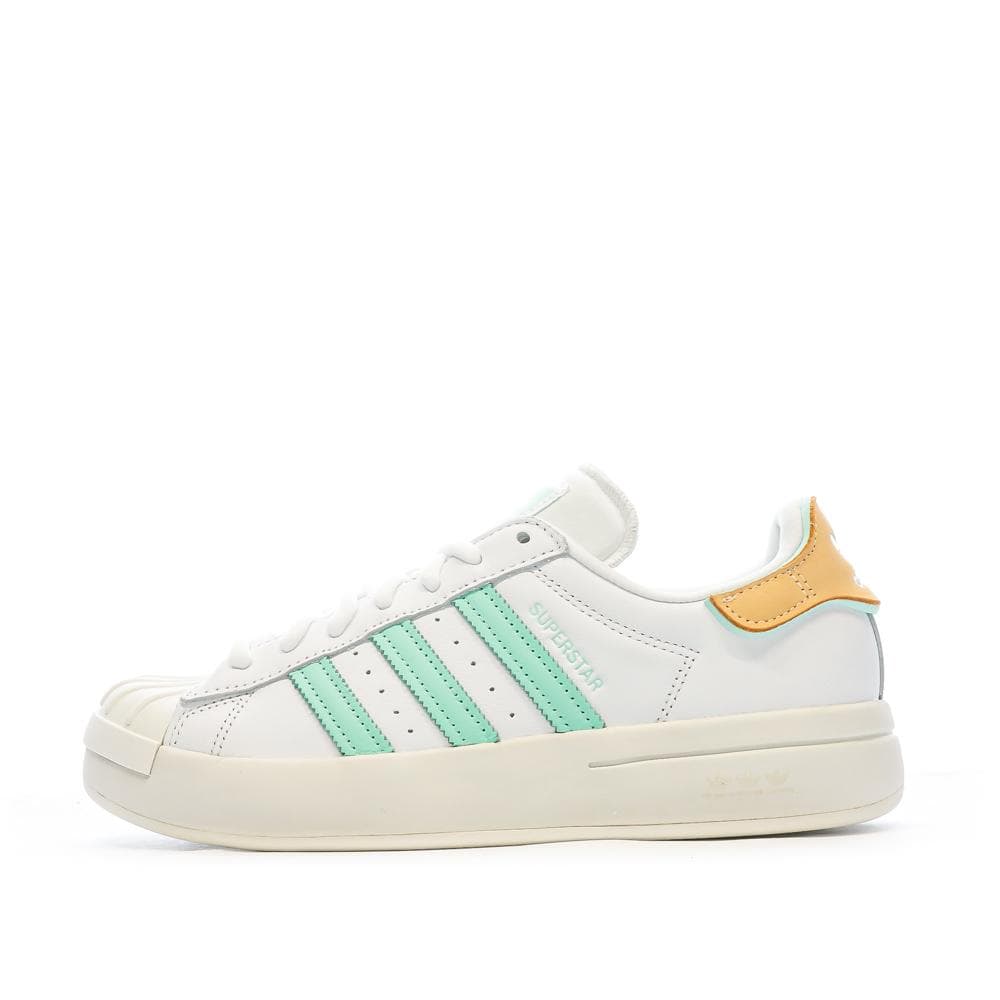Baskets Blanche/Verte Femme Adidas Superstar Ayoon 1