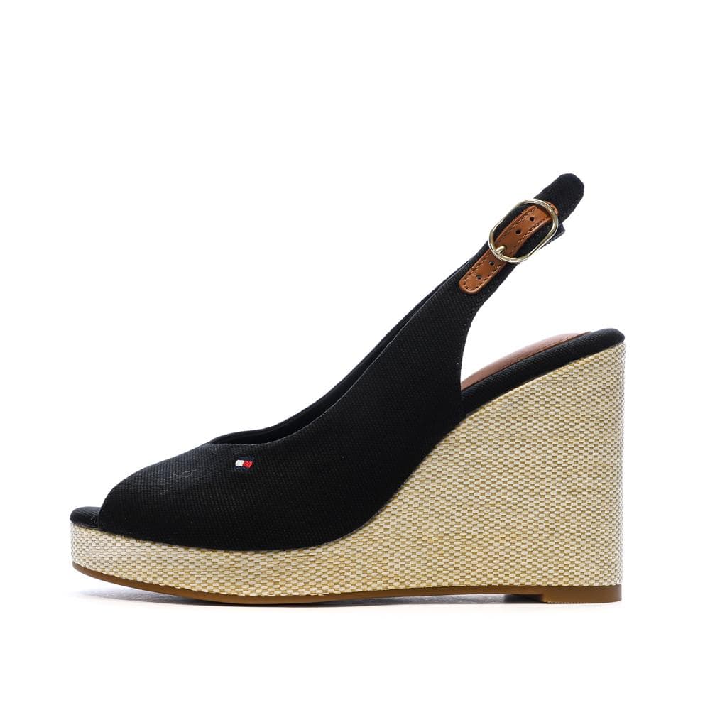 Sandales Noires Femme Tommy Hilfiger Wedge 1