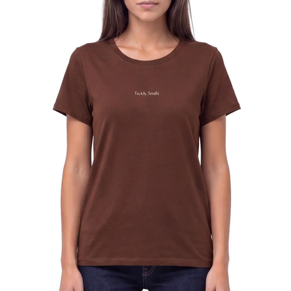 T-Shirt Marron Femme Teddy Smith Ribelles 1
