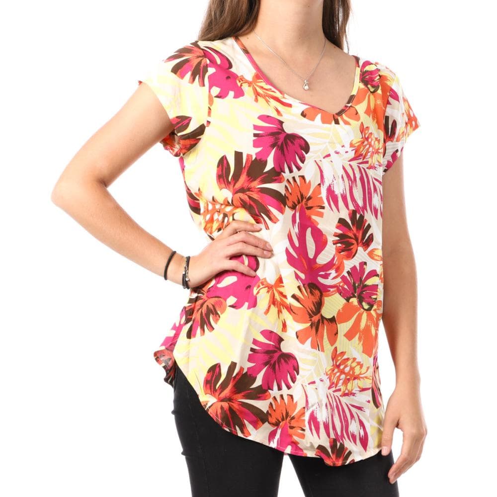 Top Rose à motifs Femme Only Nova 1