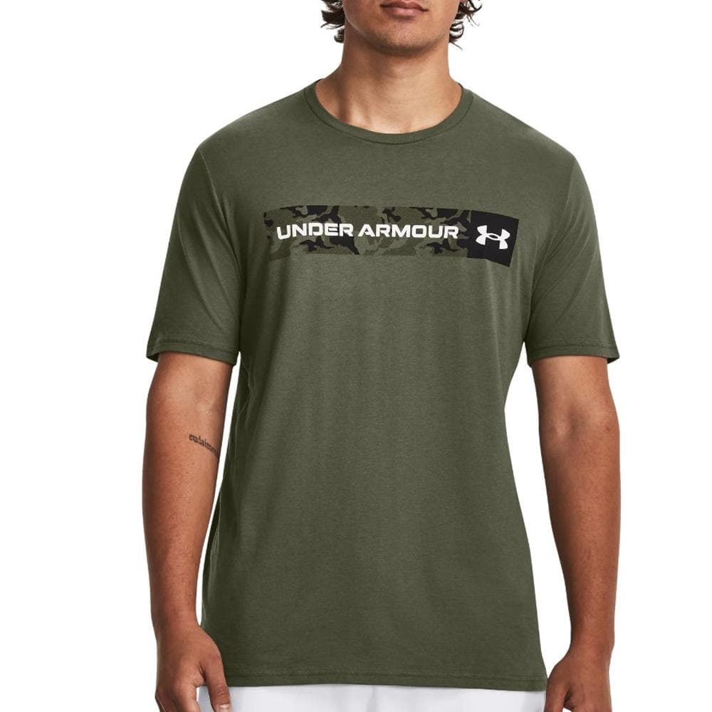 T-shirt Kaki Homme Under Armour Camo Chest Stripe 1
