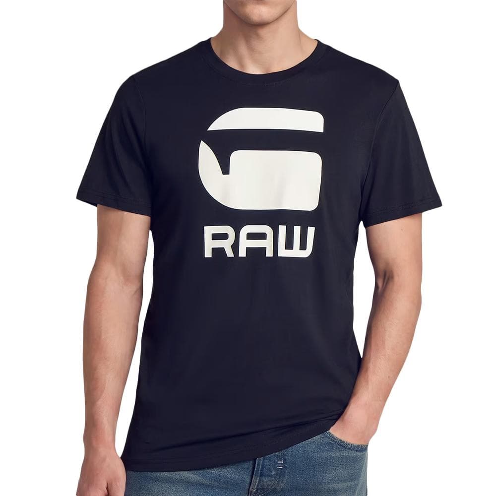 T-Shirt Marine Homme G-Star RAW Logo 1