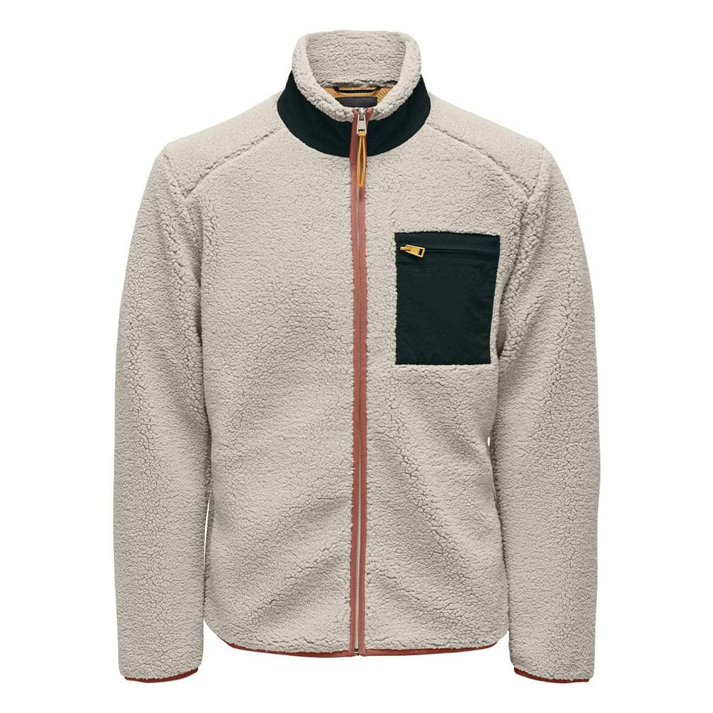 Veste Sherpa Écru Homme Only & Sons Dallas 1