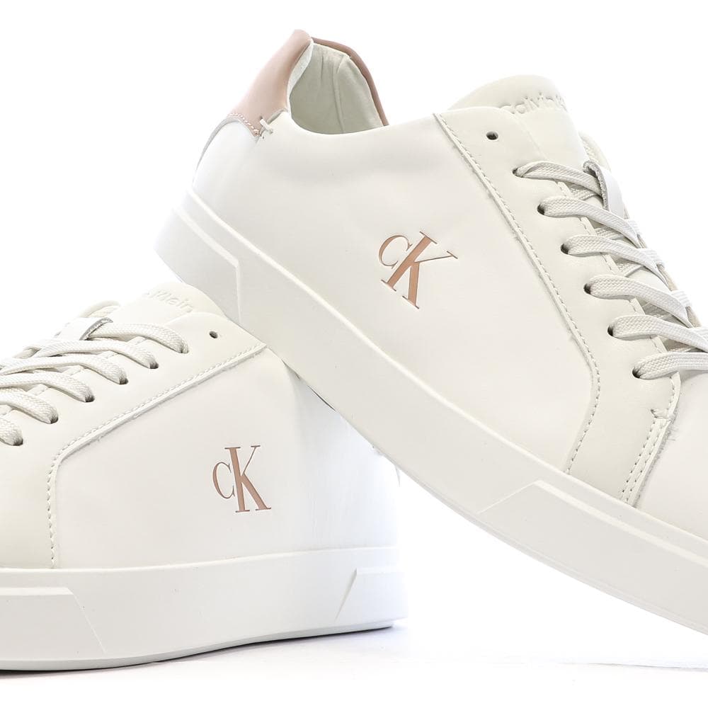 Baskets Blanc/Rose Femme Calvin Klein Jeans Low Pro Cups 7
