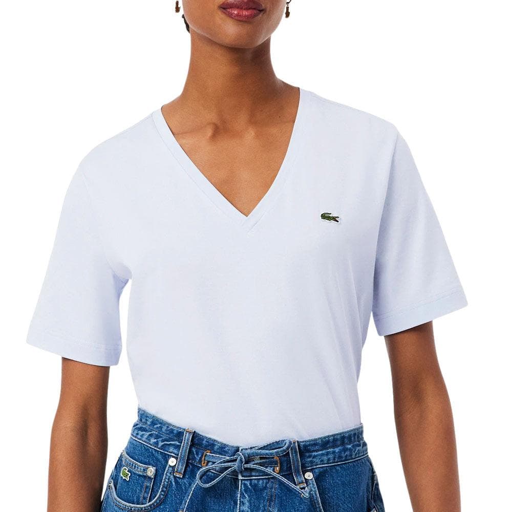 T-Shirt Bleu Femme Lacoste Relaxed 1