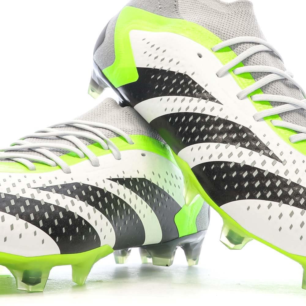 Chaussures de Foot Blanc/Gris/Vert Adidas Predator Accuracy.1 FG 7