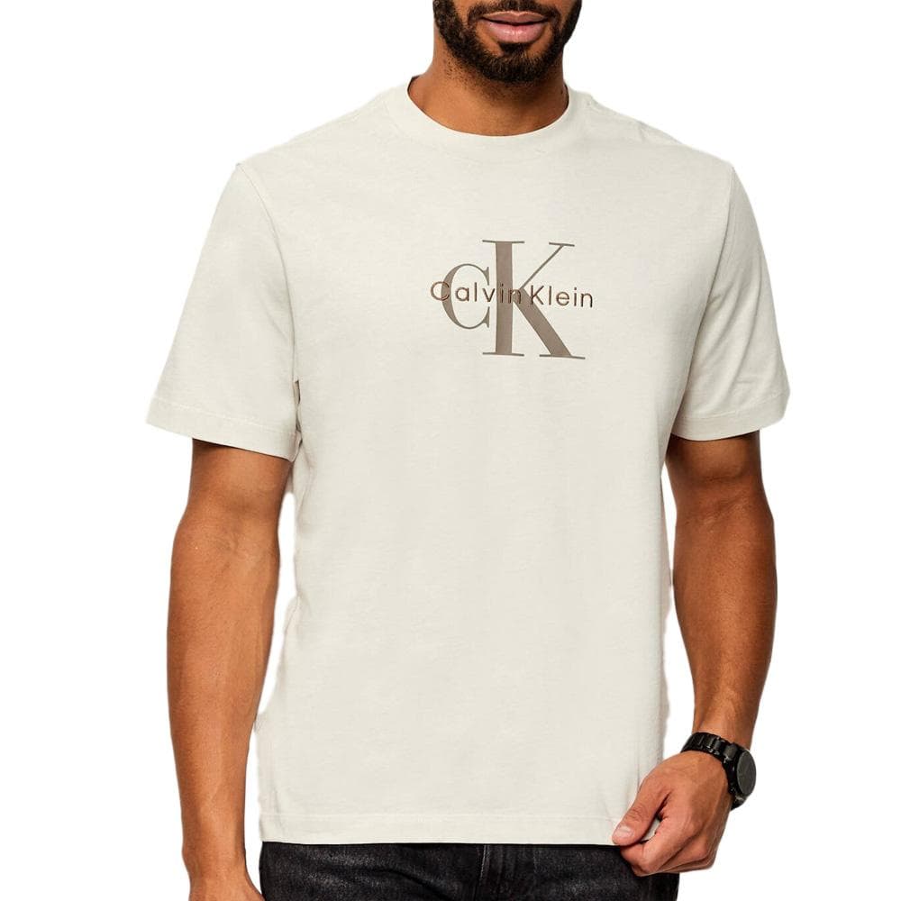 T-Shirt Beige Homme Calvin Klein Jeans Hero 1
