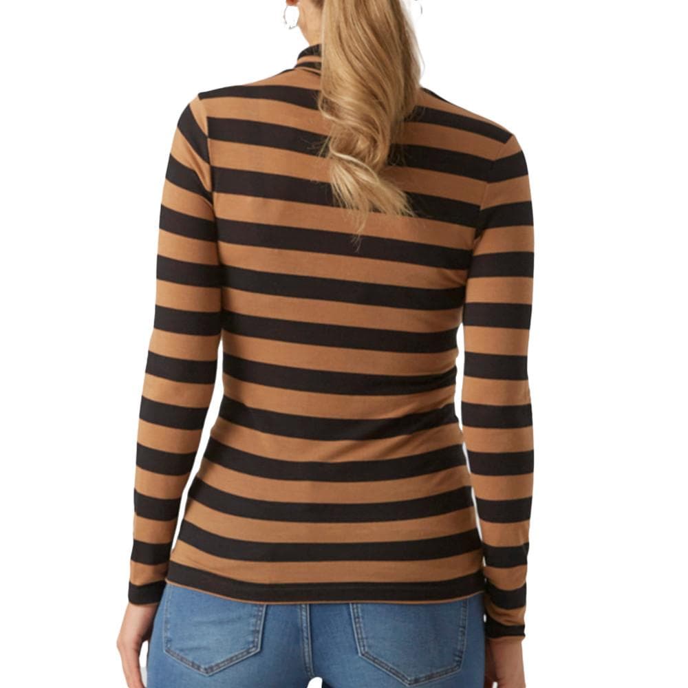 T-shirt Manches Longues Orange/Noir Femme Mamalicious Nellie 2