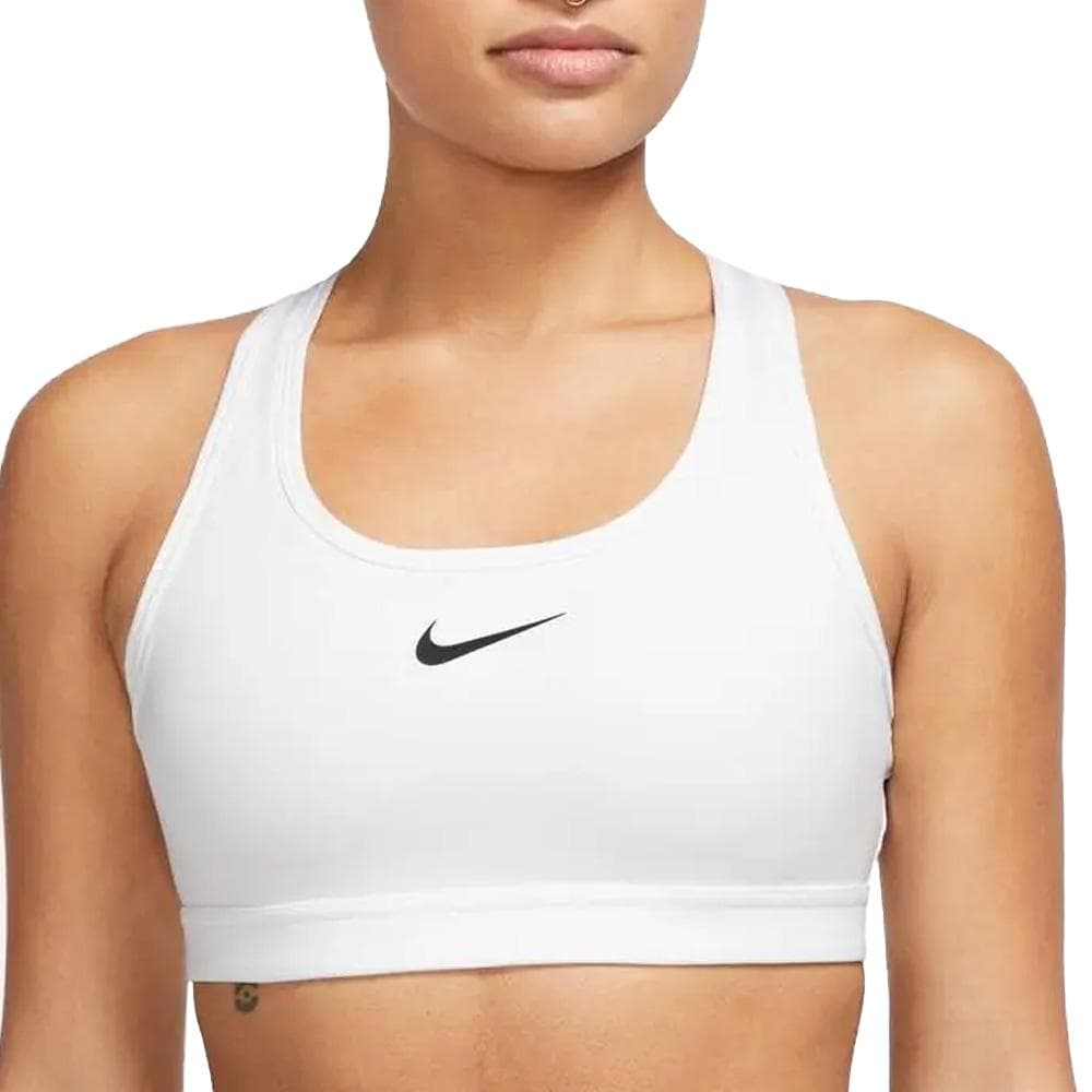 Brassière de Sport Blanche Femme Nike SWSH MED 1