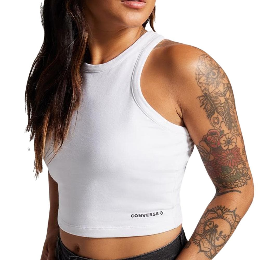 Débardeur Blanc Femme Converse High Neck 1