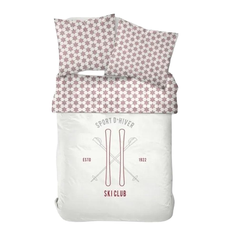 Parure de lit imprimé Flocon coton Today Ski Club 220x240 1