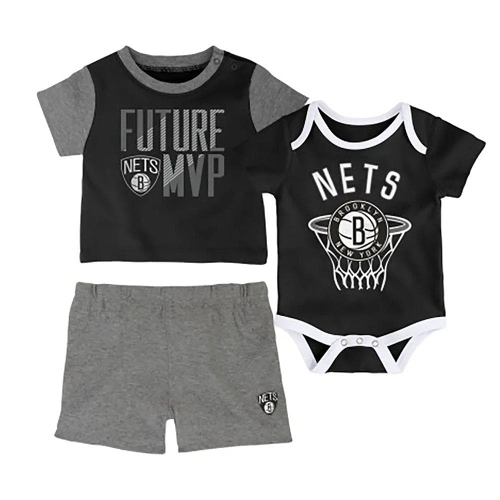 Ensemble Noir/Gris Bébé Brooklyn Nets NBA 1