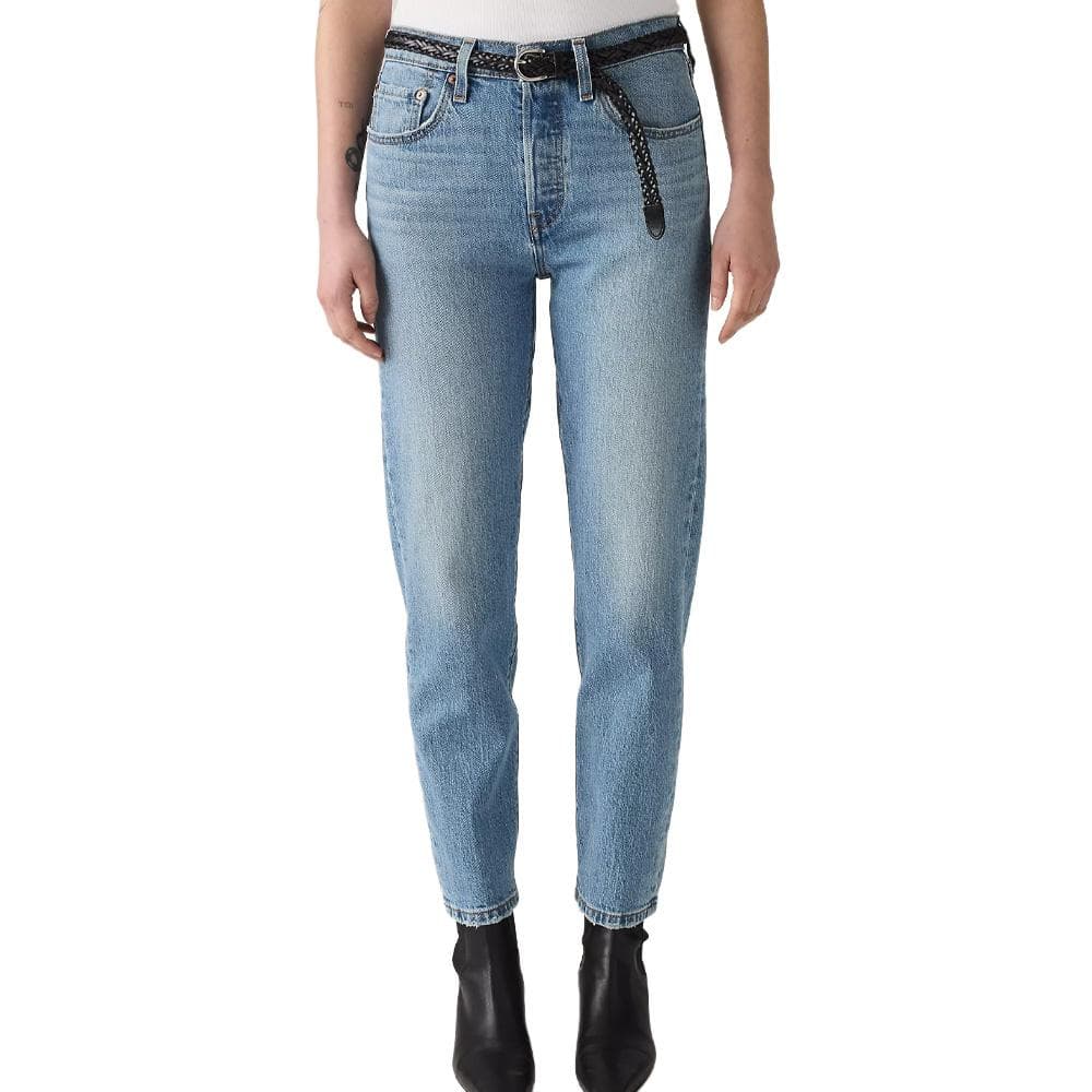Jean 501 Bleu Ciel Femme Levi's Original Cropped 1