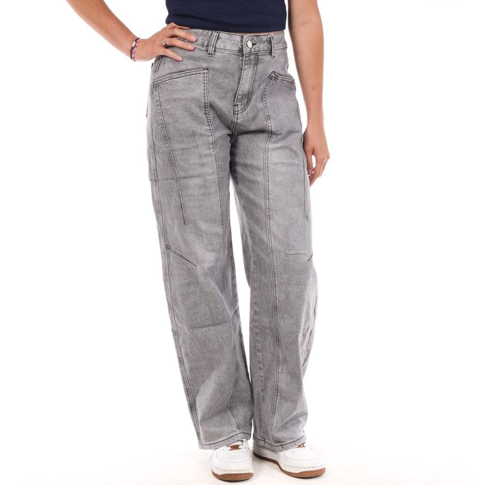 Jean Loose Gris Clair Femme Monday Premium 109 1