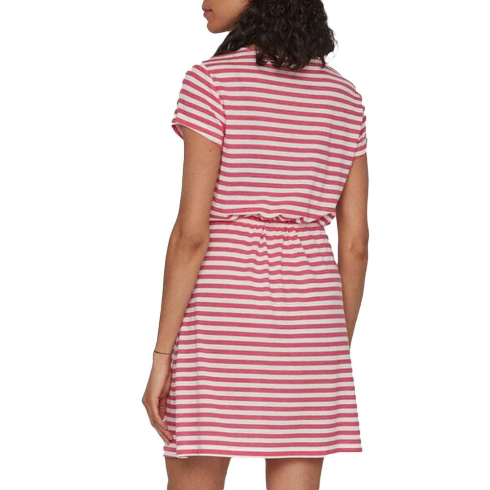 Robe Rose/Blanc à Rayures Femme Vila Mooney String 2
