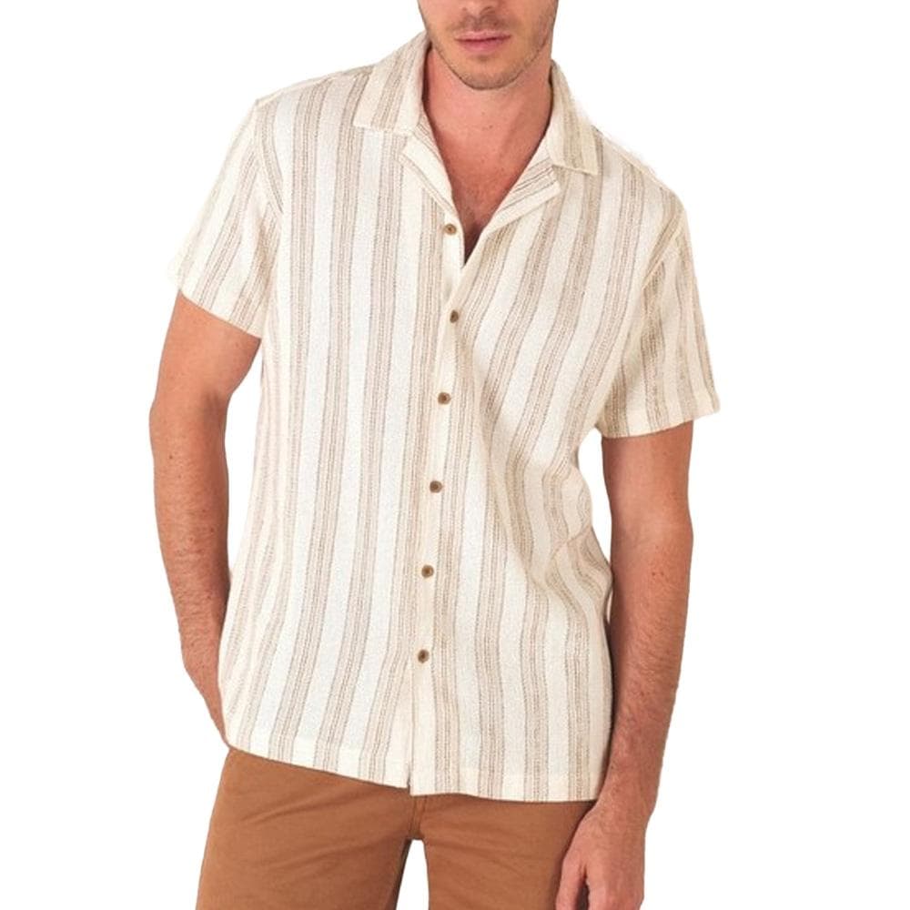 Chemise Blanc/Beige Homme RMS26 Texture 1