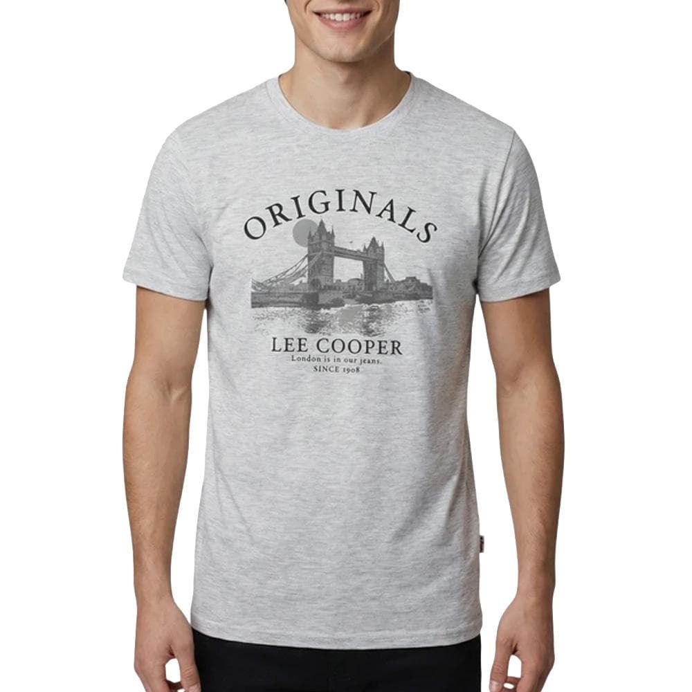 T-Shirt Gris Homme Lee Cooper LCN820 1