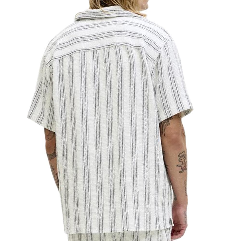 Chemise Rayure Blanc/Noir Homme Jack & Jones Stripe Resort 2