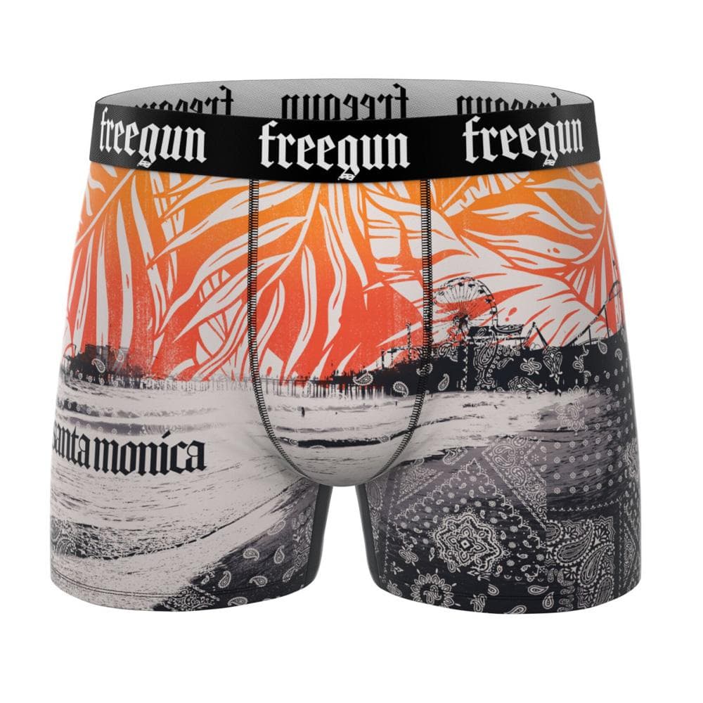 Boxer Gris/Orange Garçon Freegun Santa Monica 1