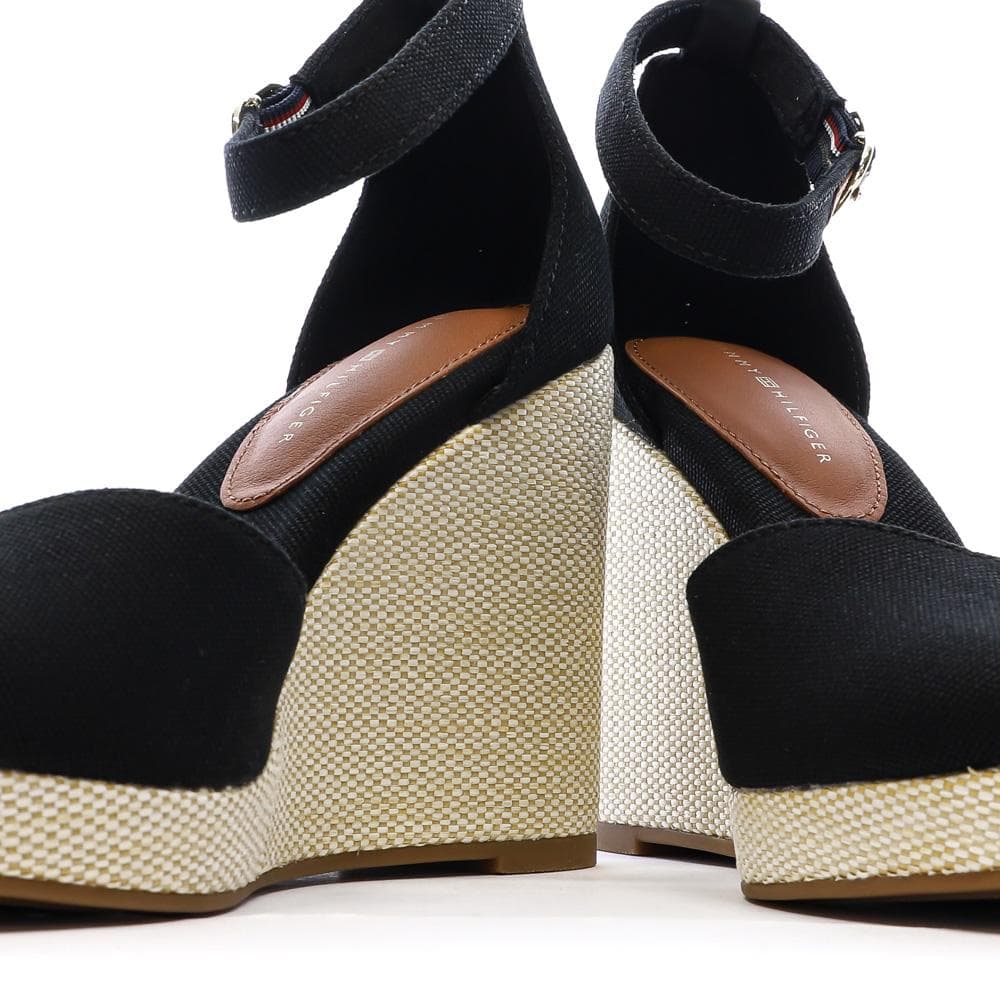 Sandales Noires Femme Tommy Hilfiger Wedges 7