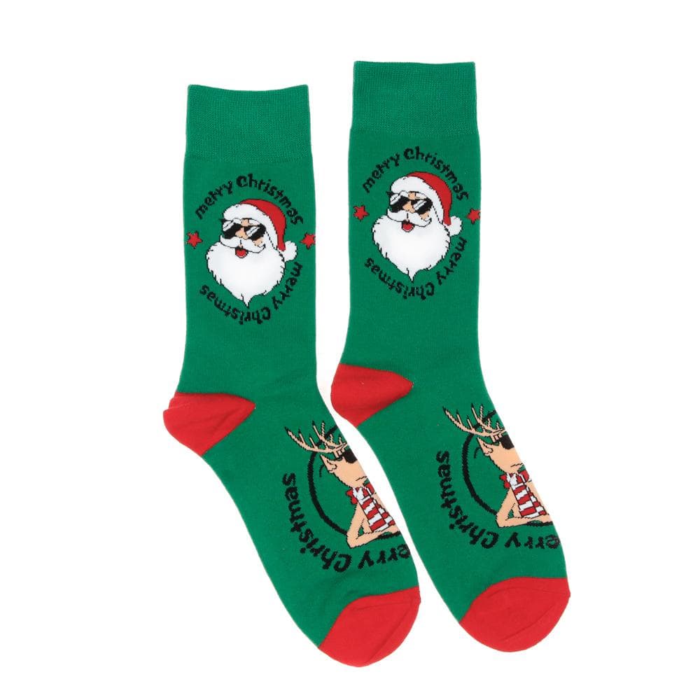 Chaussettes Vert/Rouge Mixte Stella Green Merry Christmas 1