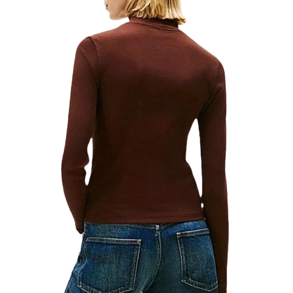 T-shirt Marron Femme Tommy Hilfiger Tjw Essential Mock 2