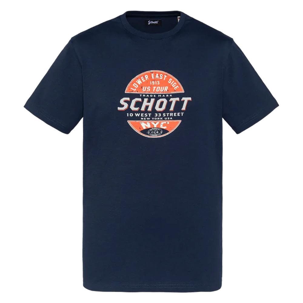 T-shirt Marine Homme Schott TSUSTOUR 1
