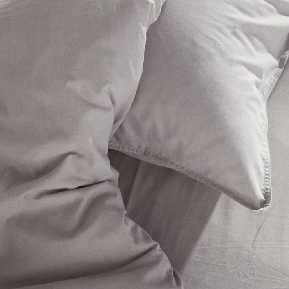 Parure de Lit unie en coton gris mastic Today 220x240 2