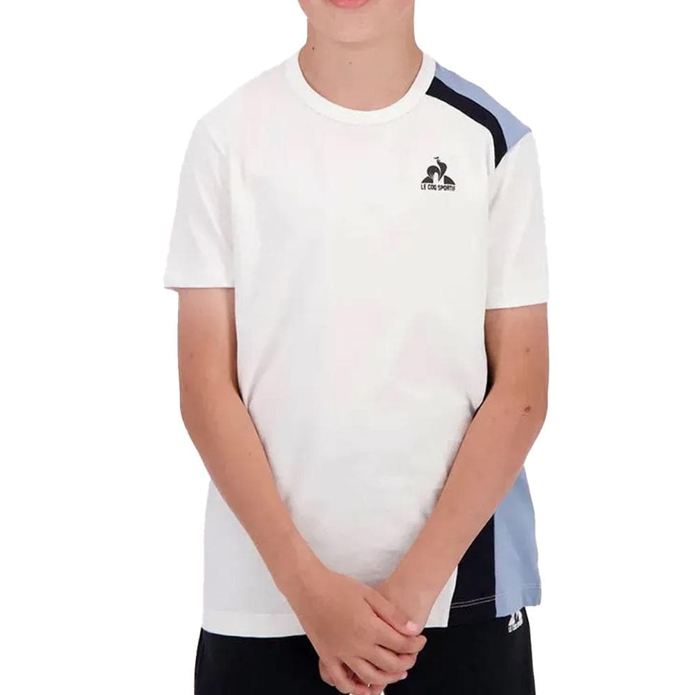 T-Shirt Blanc/Bleu Garçon Le Coq Sportif Graphique N°1 1