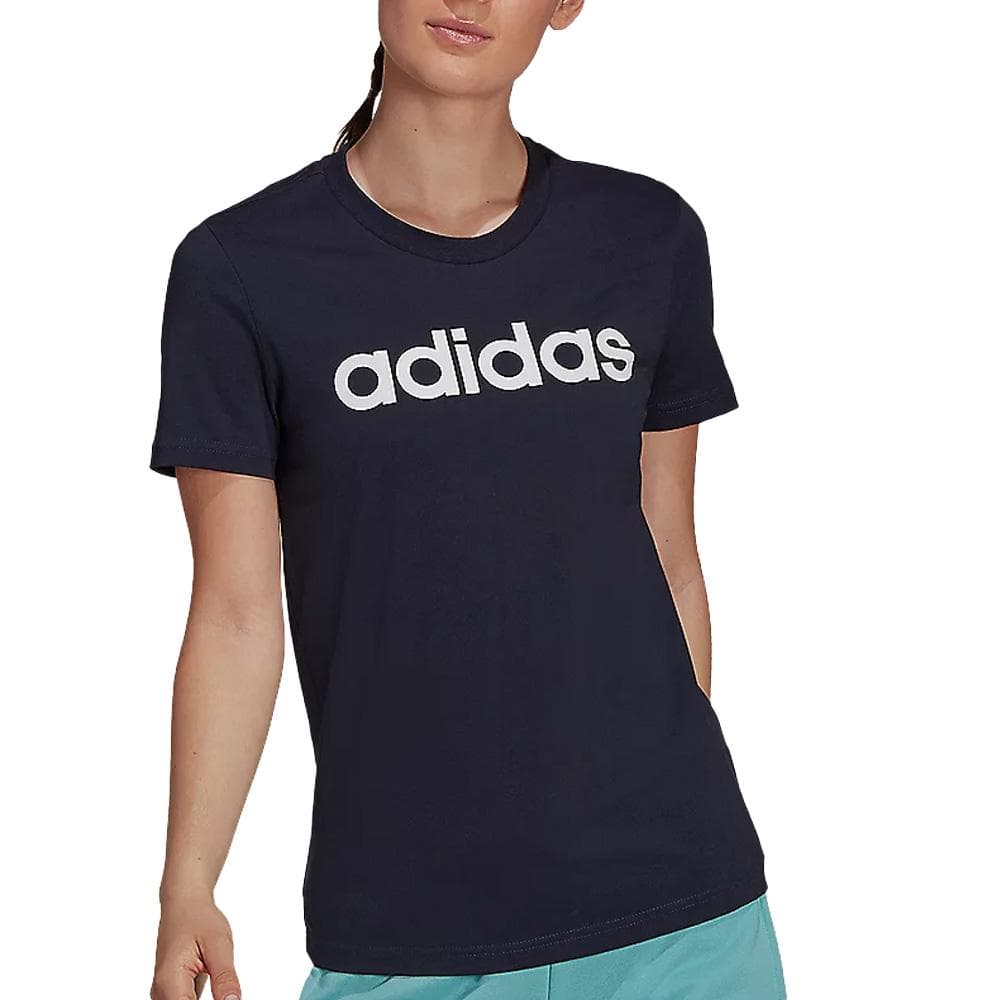T-Shirt Marine Femme Adidas Lin 1
