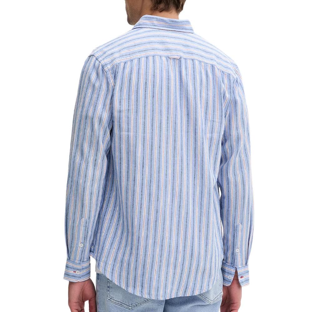 Chemise Bleu/Blanc Homme Tommy Hilfiger Tjm Reg Linen 2