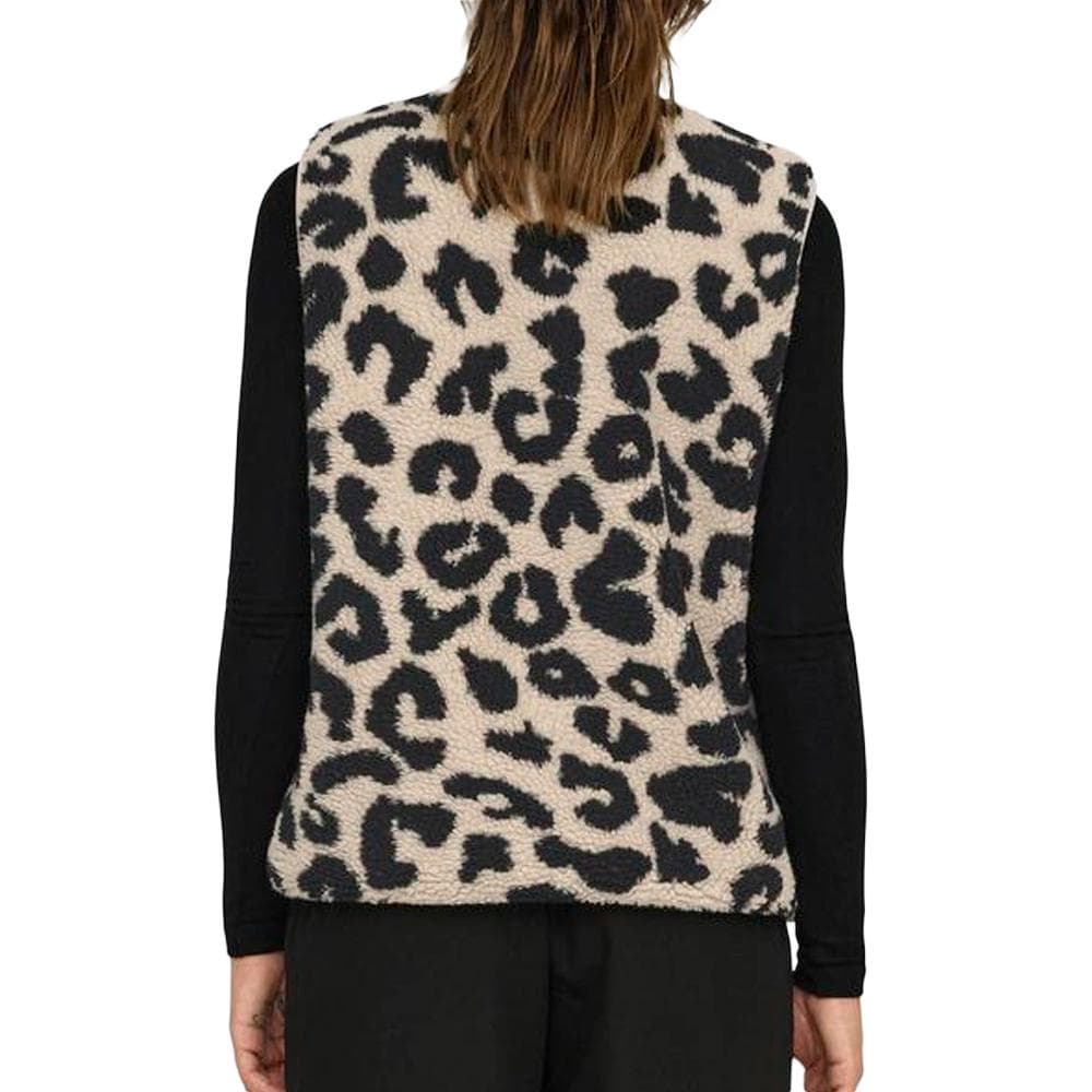 Gilet Beige/Noir Femme Only Baby Teddy 2