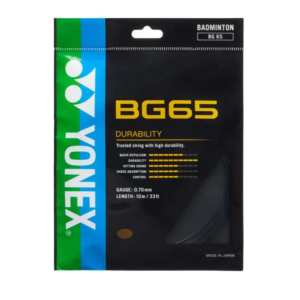 Cordage de badminton Bg 65 Jauge Noir 1