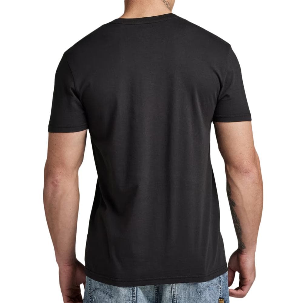 T-shirt Noir Homme G-Star Raw Distressed Logo 2