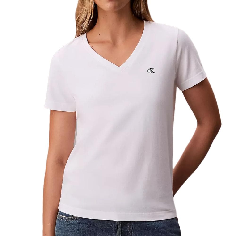 T-Shirt Blanc Femme Calvin Klein Jeans Archive LV047B205G 1