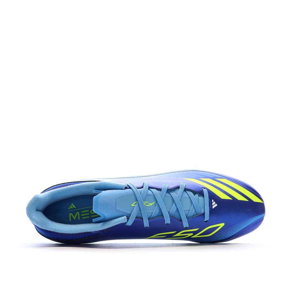 Chaussures de Foot Bleu/Jaune Adidas F50 Messi League FG/MG 4
