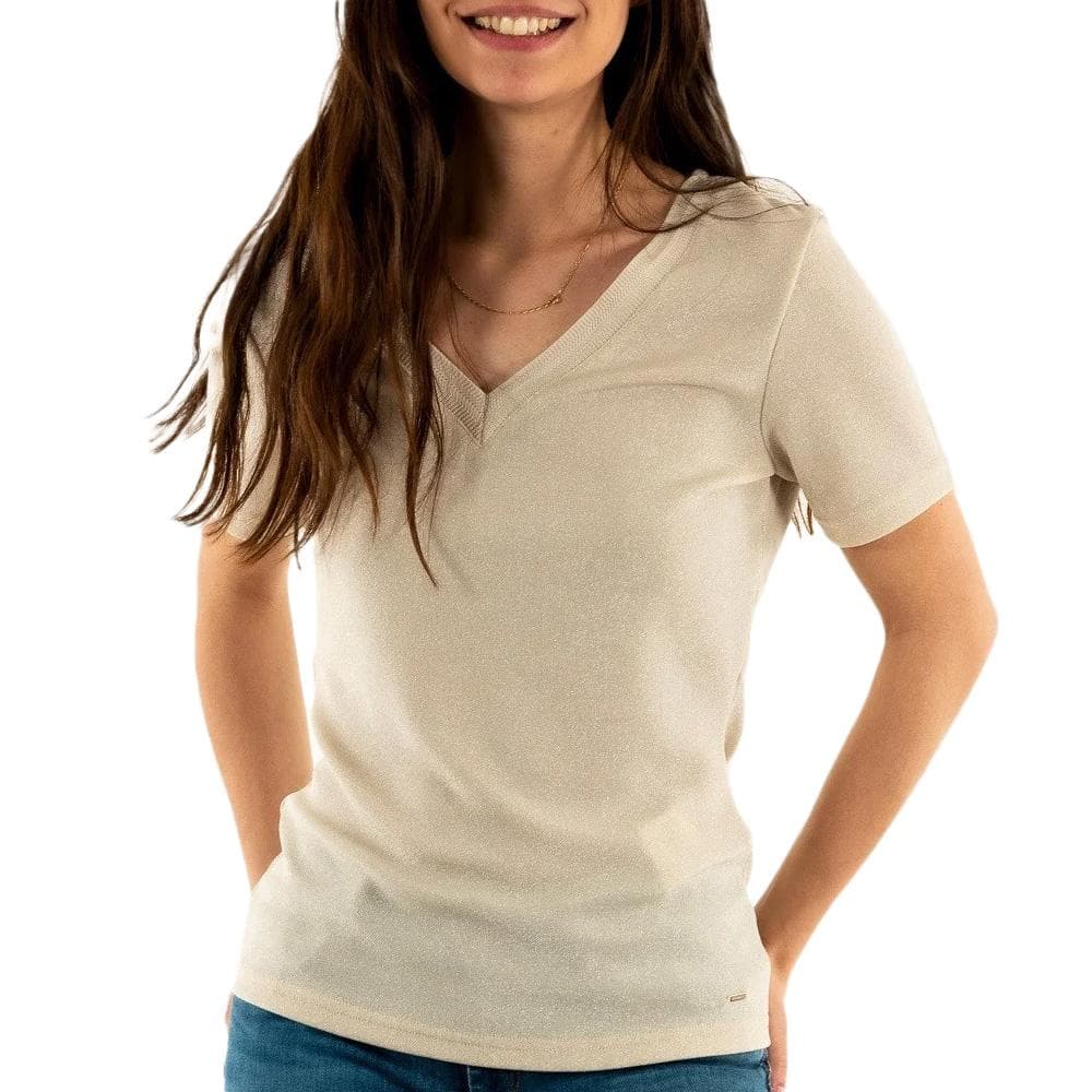 T-shirt Beige Femme Morgan Diwi 1