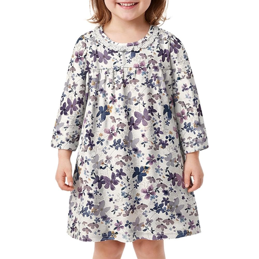 Robe Fleuris Écru Fille Name it Naline 1
