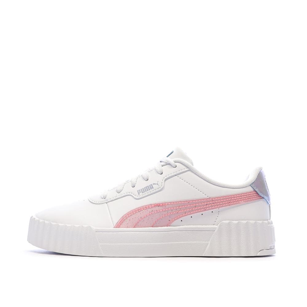 Baskets Blanc/Rose Femme Puma Carina 3.0 Blurry 1