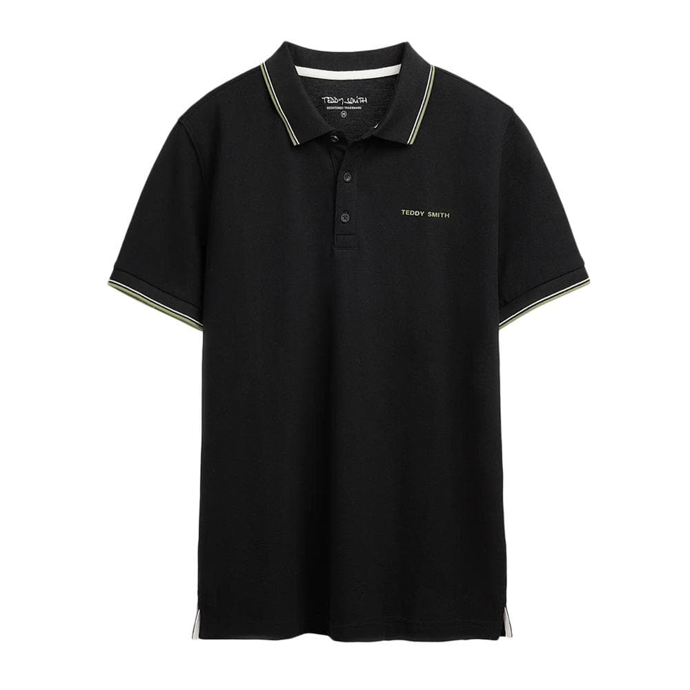 Polo Noir/Kaki Homme Teddy Smith Pasian 2 1