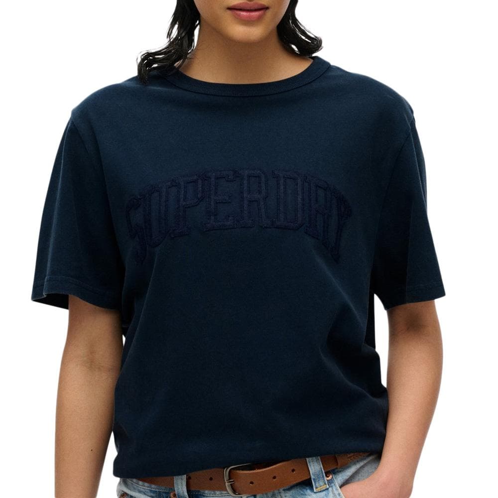 T-Shirt Marine Femme Superdry Athletic Tonal 1