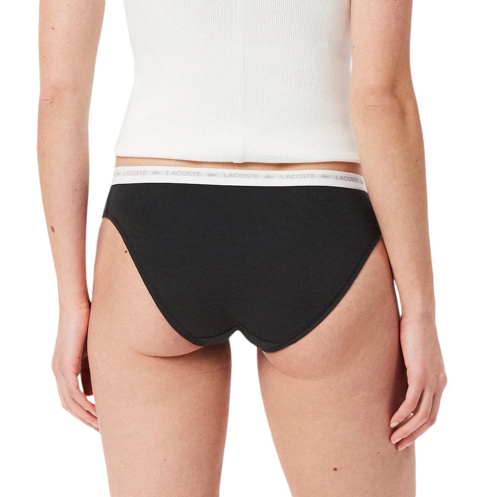 X3 Culottes Noir Femme Lacoste coton stretch 3