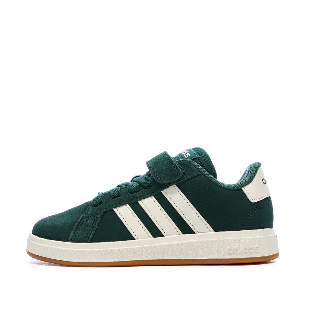 Baskets Vertes Foncés Junior Adidas Grand Court 1