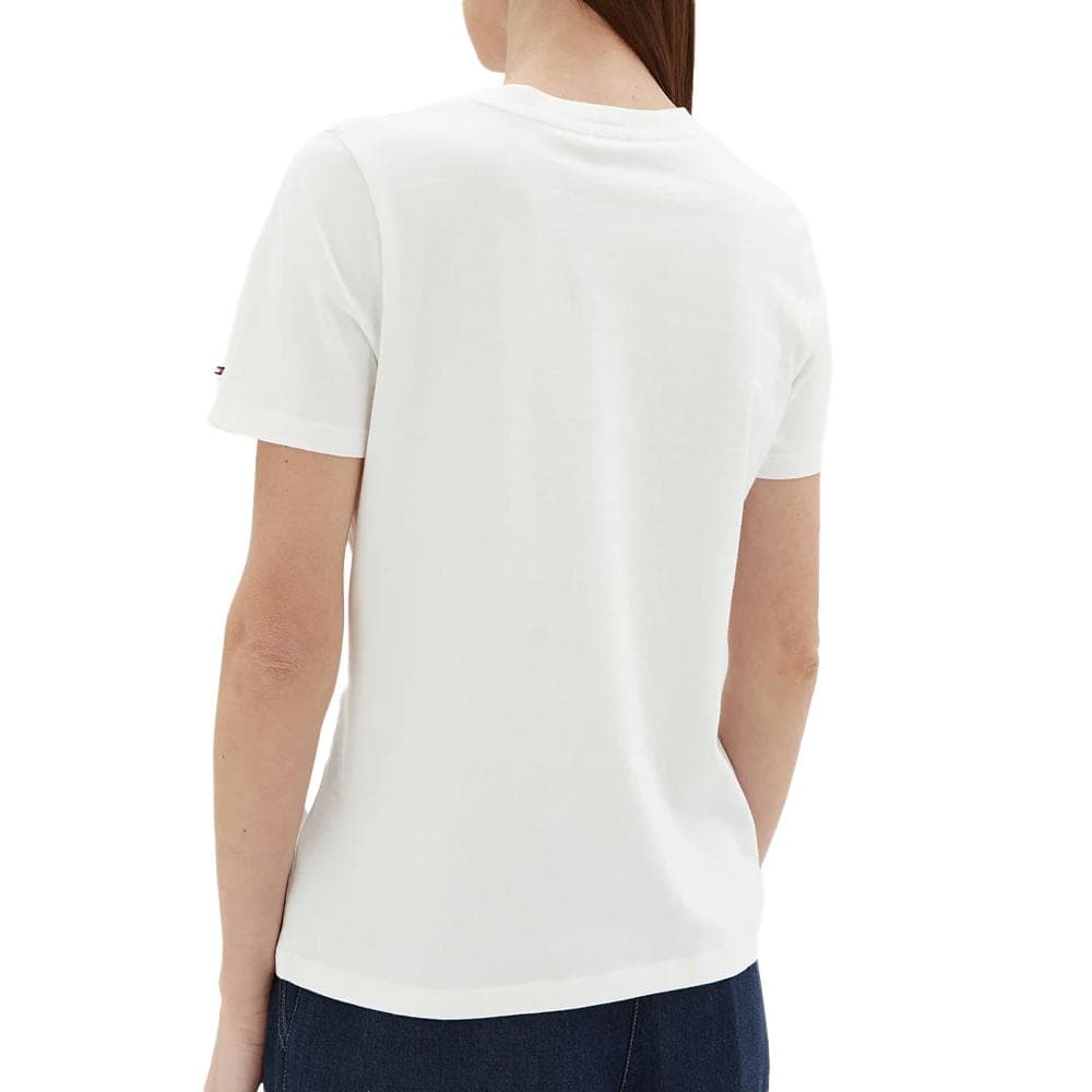 T-Shirt Blanc Femme Tommy Hilfiger Reg 2