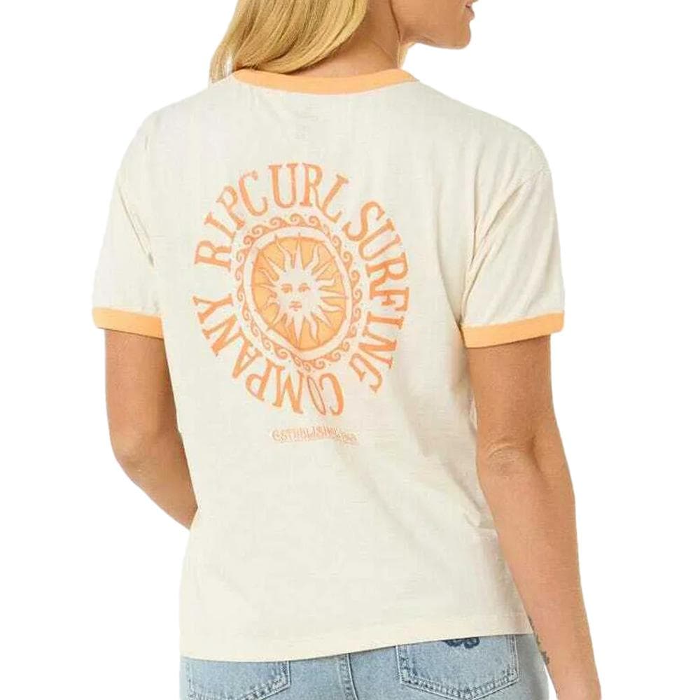 T-Shirt Écru Femme Rip Curl Carlos Ringer 2