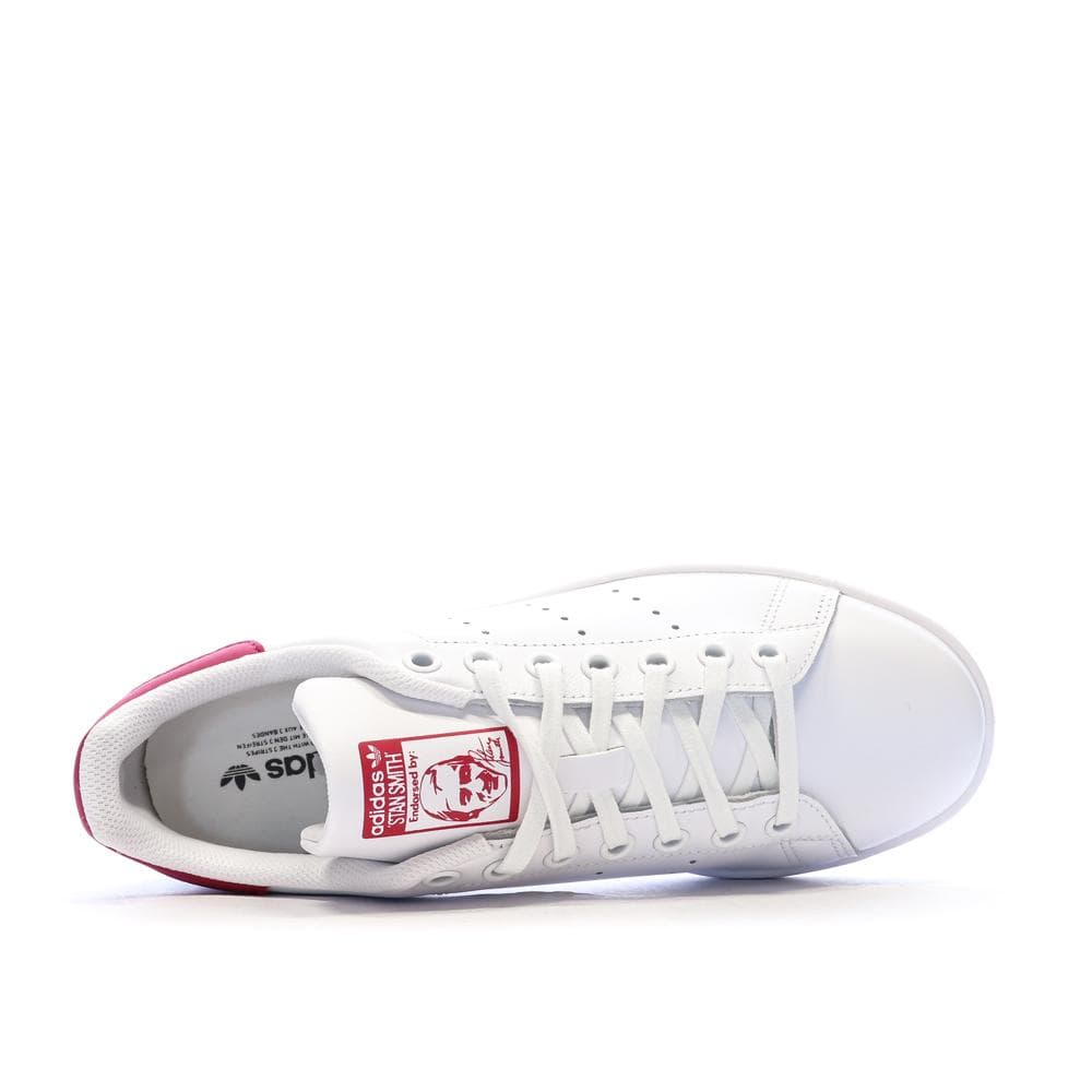 Baskets Blanches/Roses Fille Adidas Stan Smith JP9711 4