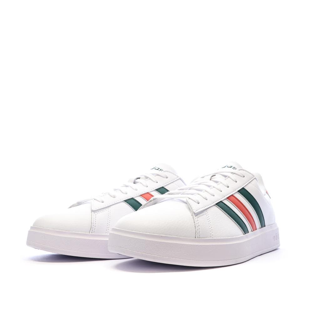 Baskets Blanc/Noir/Rouge Homme Adidas Grand Court 2.0 6